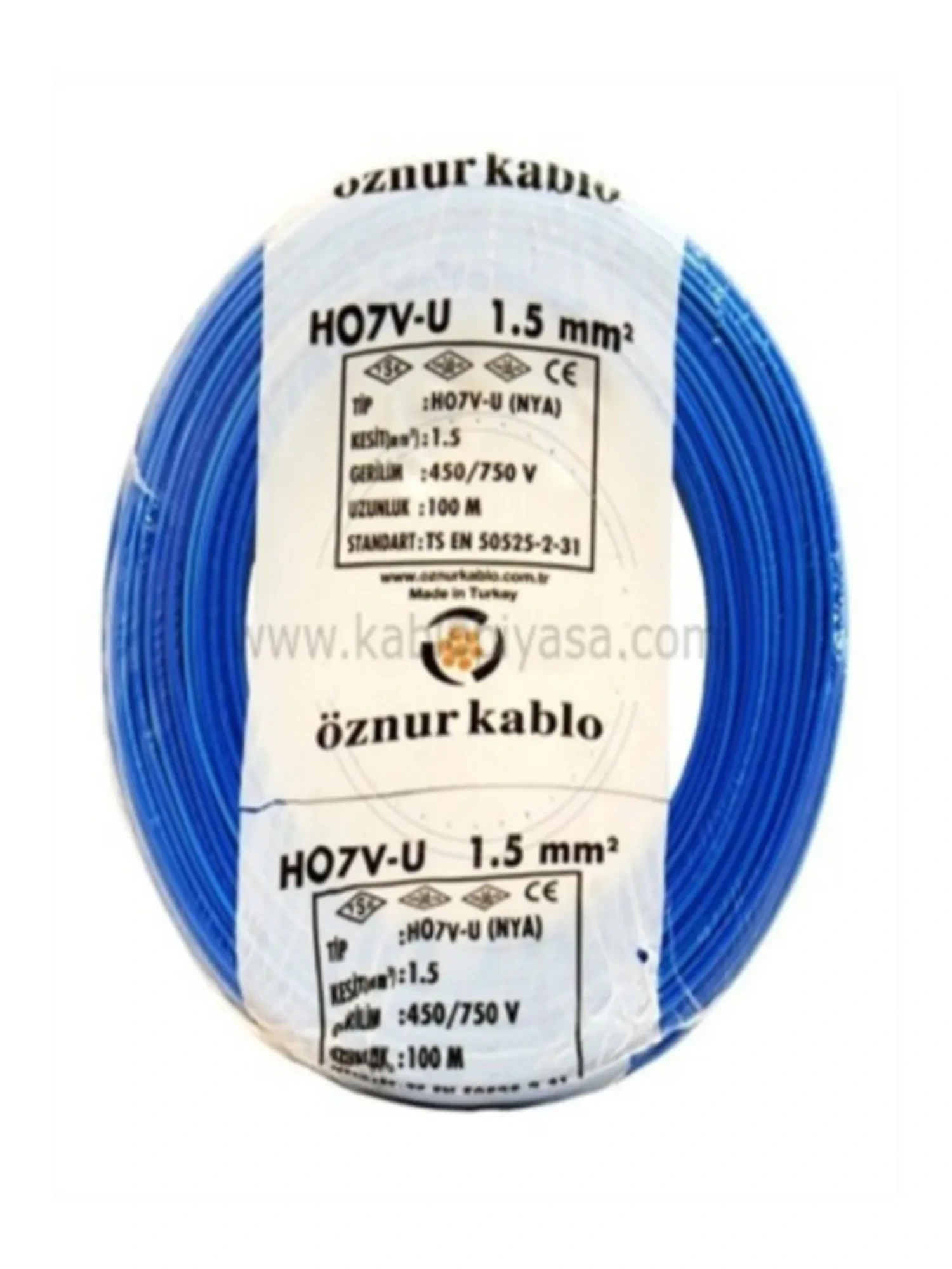 Öznur Nya Kablo 1,5mm Mavi 