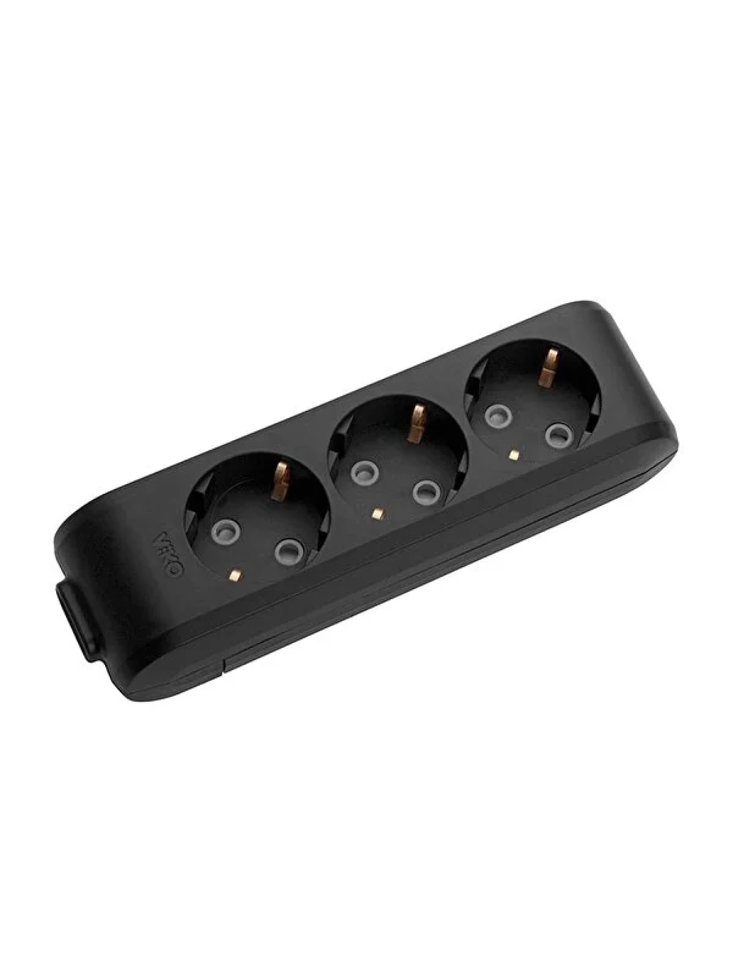 Viko Multi-Let Siyah Üçlü Priz Topraklı Ç.K.