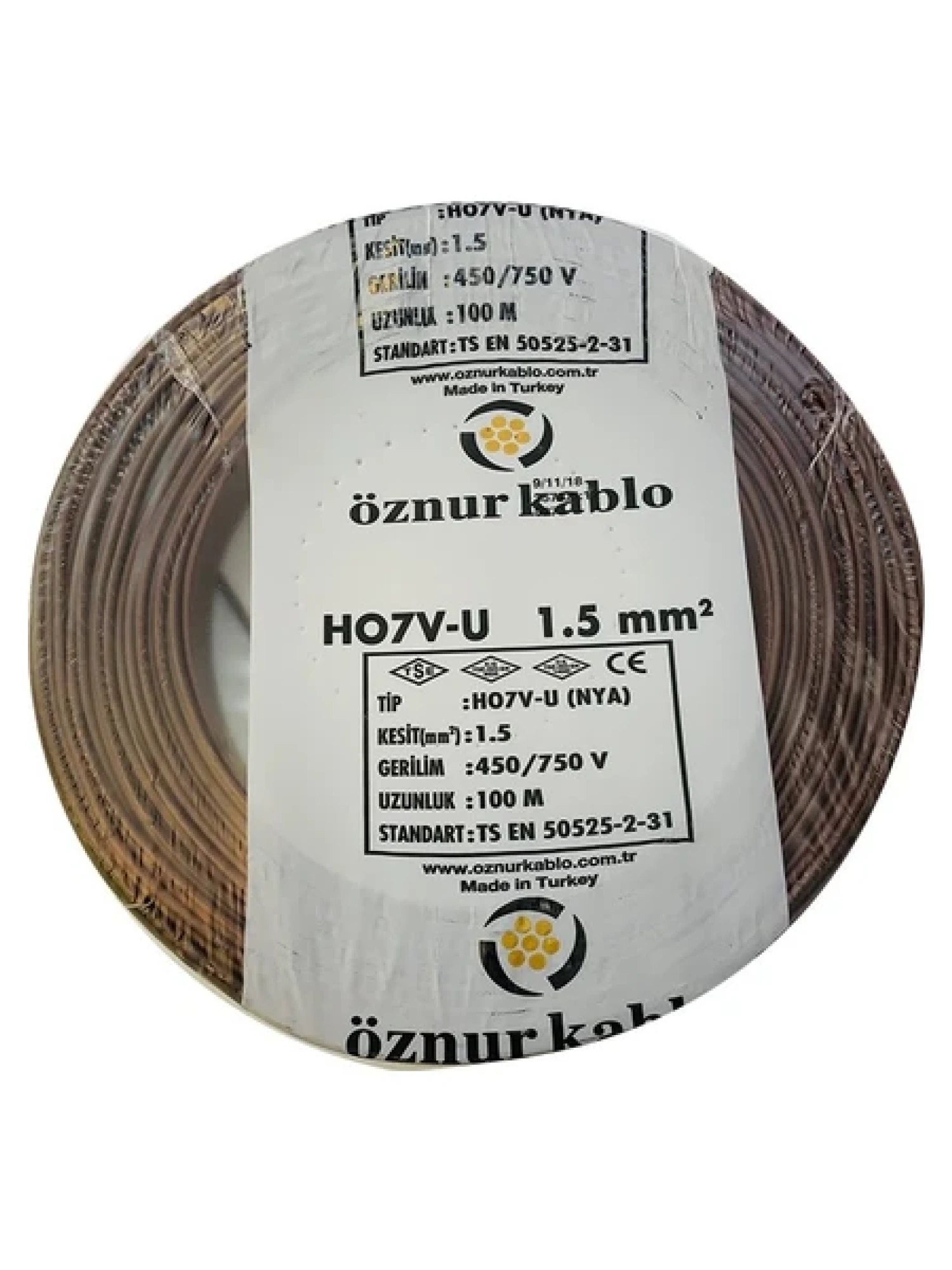 Öznur Nya Kablo 1,5mm kahve rengi 