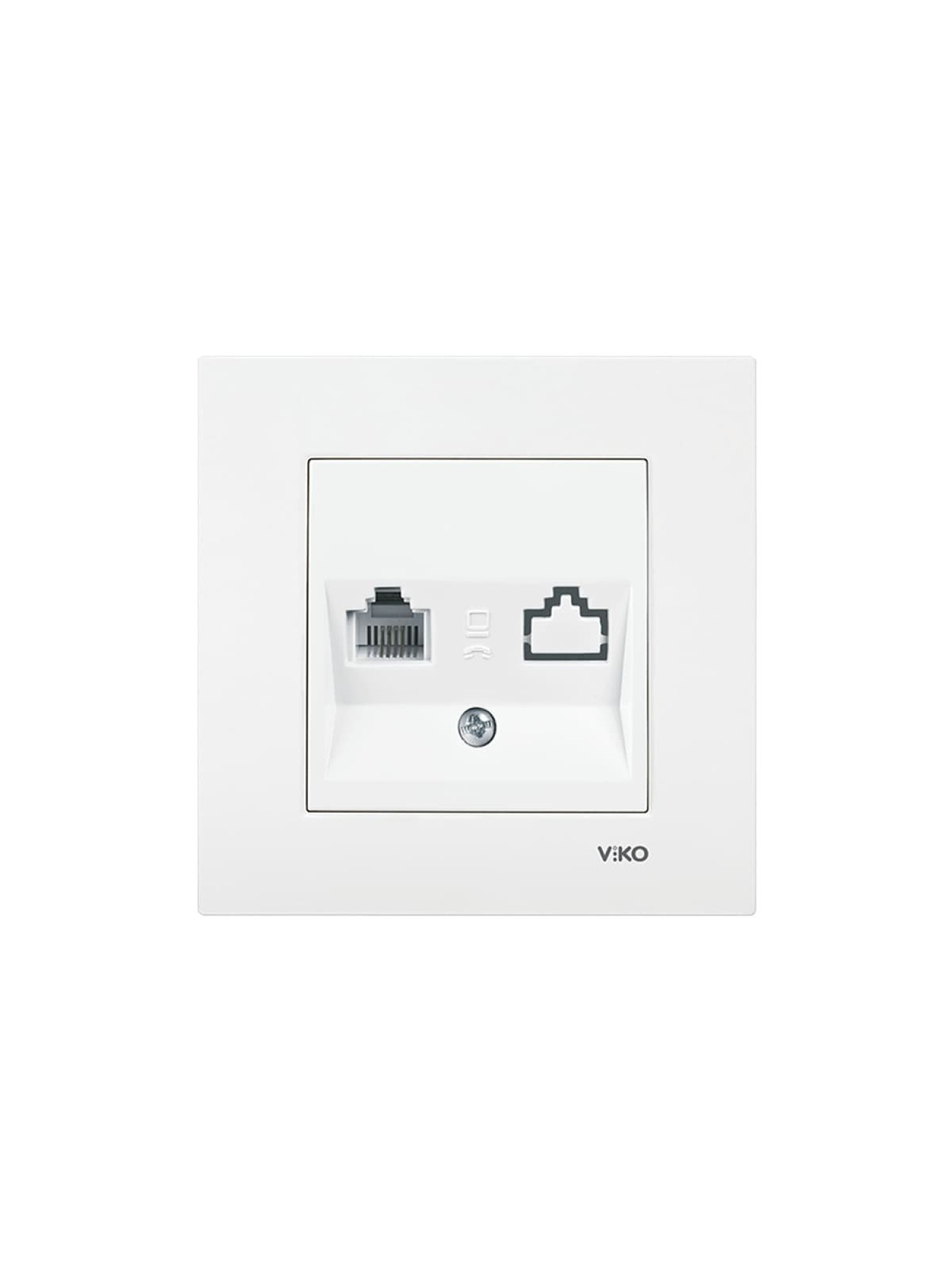 Viko Karre Beyaz Telefon Prizi (Çerçeveve Hariç)